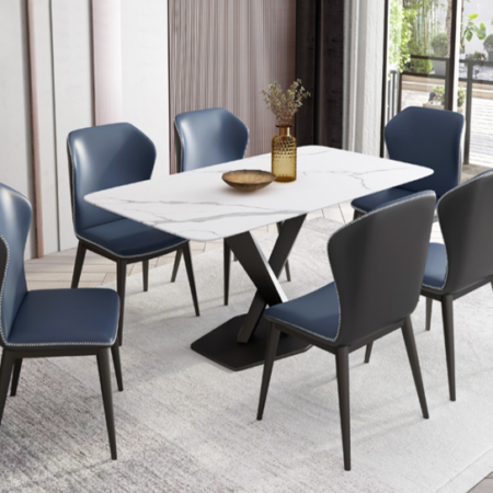 Black Cross W/4 Chairs